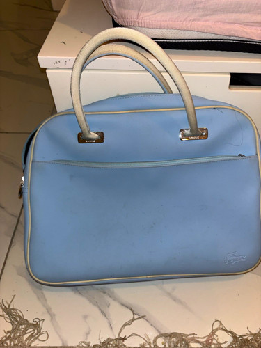 Lacoste blue pvc handbag - blue,