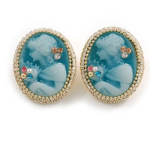 Oval teal blue - oval,