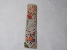 Vintage Cash of Coventry superb silk bookmark love poem 8.5" long, new