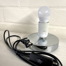 Chrome LED Lamp Base for Mini Gas Pump Globes, LED light stand, US PLUG ONLY