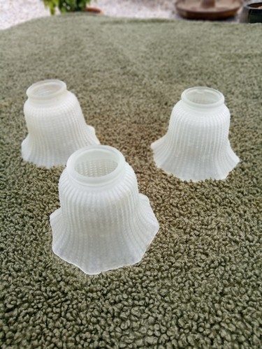 Vintage glass lamp shades - vintage,