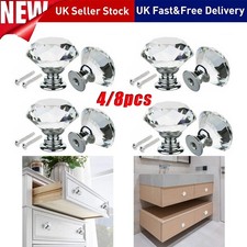 8pcs crystal cabinet knobs - crystal,