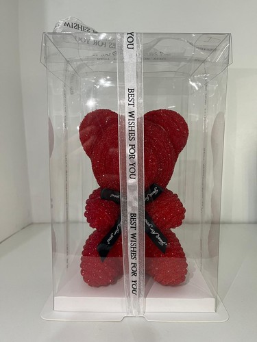25cm diamond rose bear - diamond,