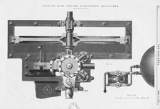 DARLINGTON IRONWORKS Rolling Mill Engine 2 x Antique Engineering Prints 1874