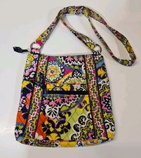 Vera Bradley Colourful Bursts Pattern Top Zip Closure Crossbody Bag 