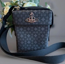 Vivienne Westwood Logo Jacquard Canvas Crossbody  Bag