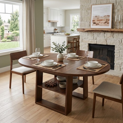 Extendable round dining - extendable,