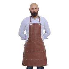 Faux Leather Barber Vest Apron