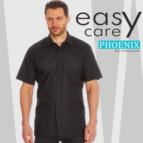 Mens short sleeved black - short,