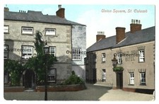 St Columb Barley Sheaf Hotel Union Square houses etc Argalls postcard Cornwall