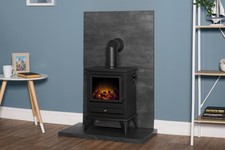 Acantha Tile & Hearth Set in