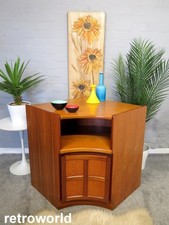 MCM Mid Century Vintage Retro Teak NATHAN SQUARES Cabinet Corner Unit