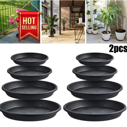 Plant pot saucers - pot, black