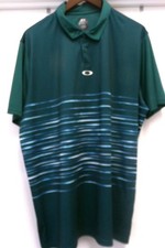 BNWOT Men`s OAKLEY Polyester Green Polo Shirt UK 2XL - CG O06