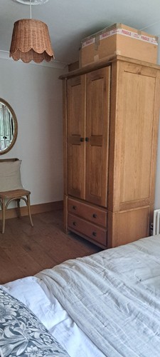 Solid oak wardrobe - 2-door, &