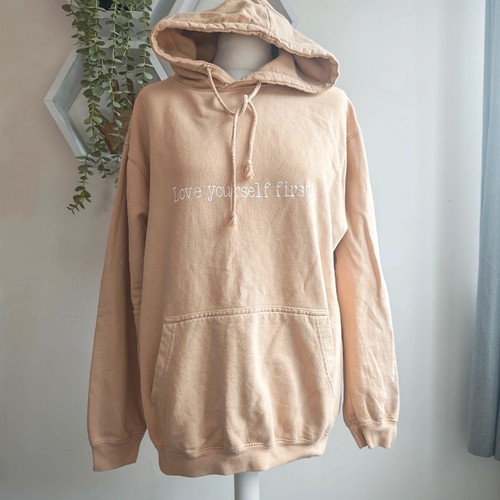 Jlg beige oversized hoodie - jlg,