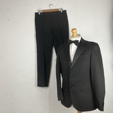 Marks and Spencer Tuxedo Dinner Suit 2 Piece Men's 38R Black 34W 31L Trousers