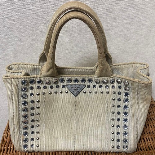 Prada canapa bijou tote hand - tote,