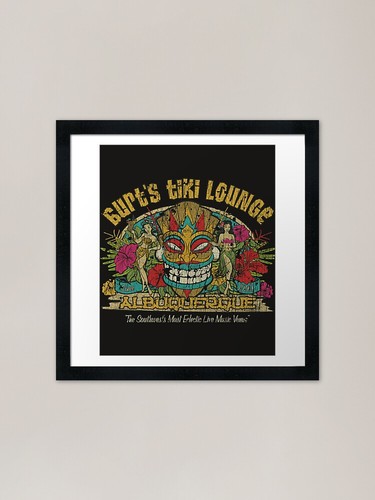 Burt tiki lounge framed art - lounge,
