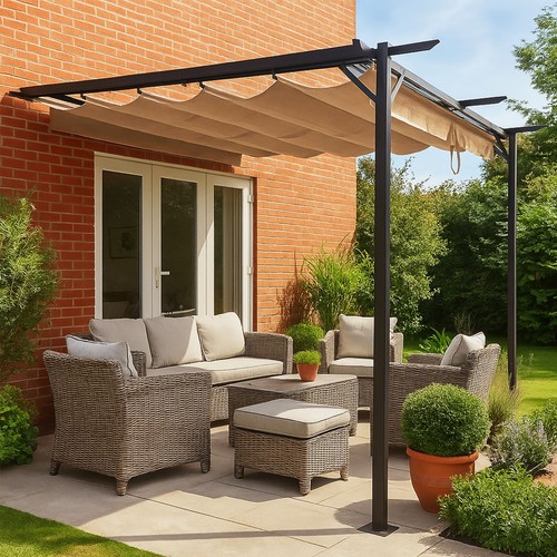 Jsh wall mounted pergola x - wall, 3m