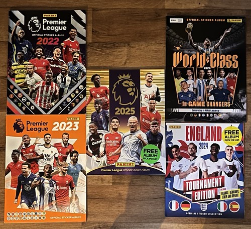 Five empty panini - five, football