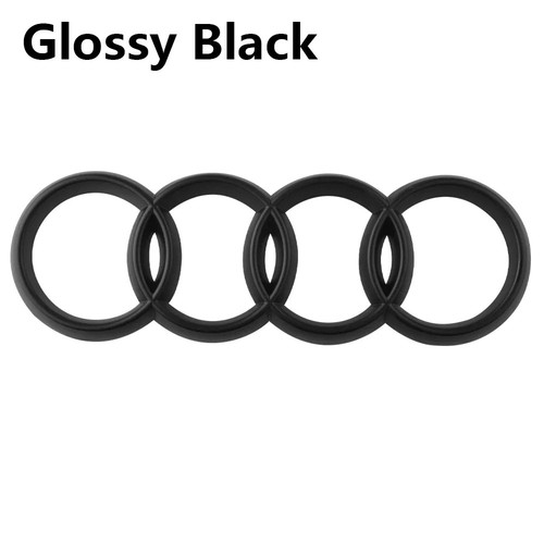 Silver glossy black ring abs - black, 4