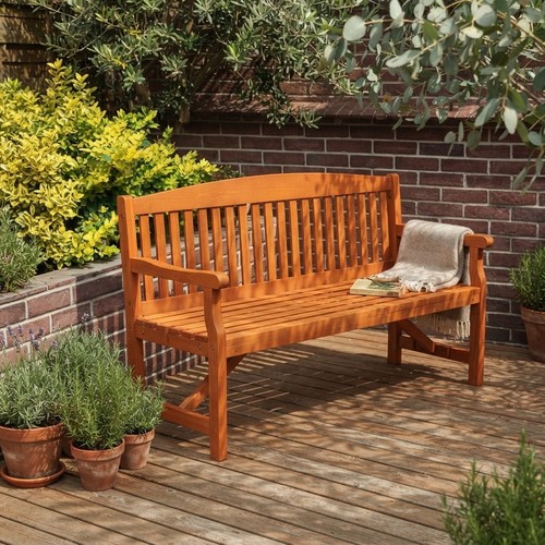 Natural wooden seater garden - natural,