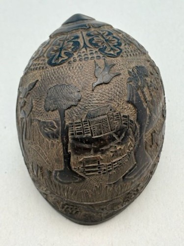 Antique fine carved - carved, coconut