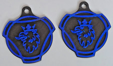 2x SCANIA BLUE Keyring Key