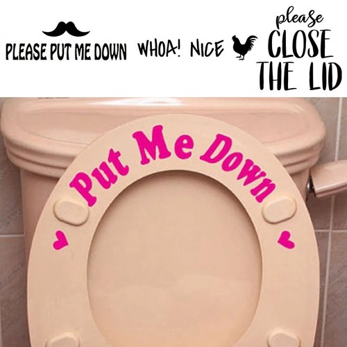 Toilet seat sticker funny - toilet, put