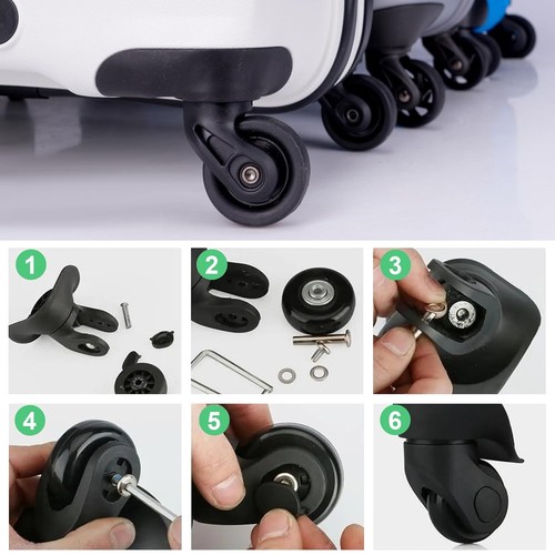 50x18mm luggage wheels set - 50x18mm,