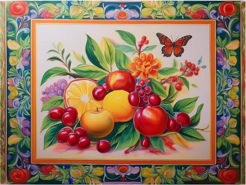 Tile mural fruit bouquet - mural,
