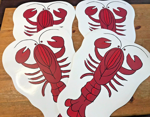 Vintage lobster placemats set - vintage,