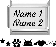 Custom Engraved Italian Charm