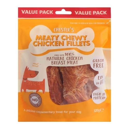 Chester meaty chewy chicken - meaty,