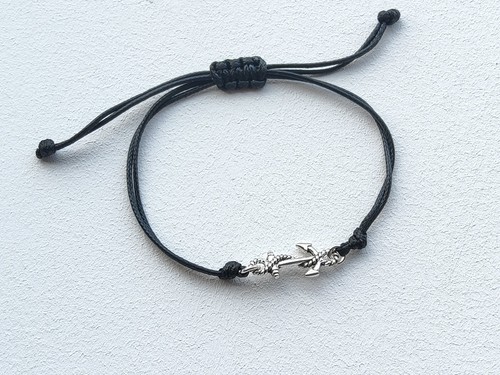 Black cord tibetan silver - black,
