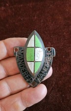 VINTAGE AUTOMOBILE RADIATOR CAR EMBLEM / BADGE # WANDERER WERKE SCHÖNAU...