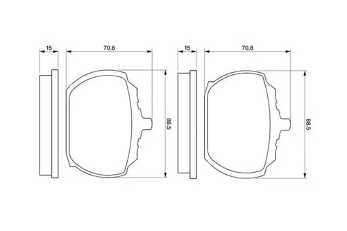 Brake pads 986 463 641 - 0,