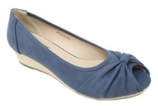 Ladies Pavers Navy Open Toe
