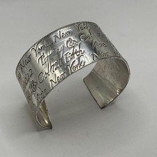 Tiffany and Co Sterling Silver Cuff Elegant Bangle. Hallmarked, 50g - 1997 