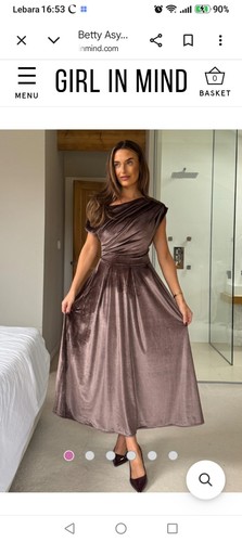 Betty asymmetric brown velvet - asymmetric,