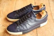 Prada Navy Blue Leather Shoes Trainers Sneakers Men UK 7 US 8 EU 41 Italian Made
