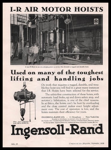 1930 ingersoll rand - rand, new