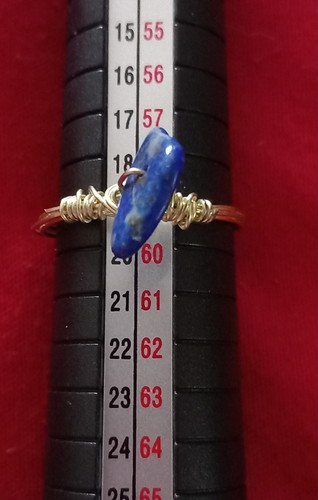 Gold tone wire wrap lapis - gold,