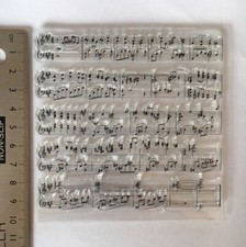 Clear rubber stamp Music Notes