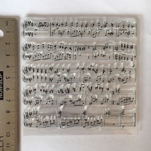 Clear rubber stamp - , notes