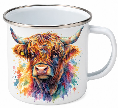 Highland cow 12oz enamel - 12oz,
