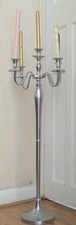 Large 99cm Silver Tone 5 Arm