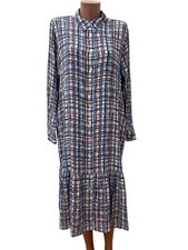 The MASAI Clothing Company Size L / XL / XXL Dress Robe Plus Size Check Ruffle