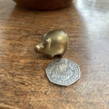 Vintage Solid Brass Pig Small